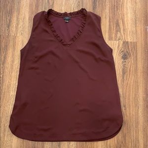 Sleeveless burgundy Ann Taylor blouse